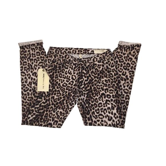 rag & bone Snow Leopard Print Mid Rise Boyfriend Jeans Sz 28 $198 - Picture 6 of 10